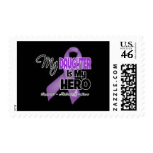 My Daughter is My Hero - Purple Ribbon Stamps