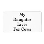 My Daughter Lives For Cows Shipping Label