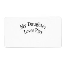 My Daughter Loves Pigs Personalized Shipping Labels