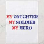 My daughter, my soldier, my hero personalized flyer