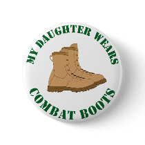 My Daughter Wears Combat Boots - Button