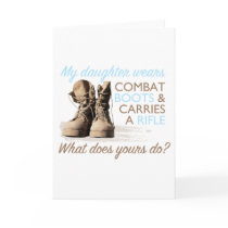My Daughter Wears Combat Boots Greeting Cards