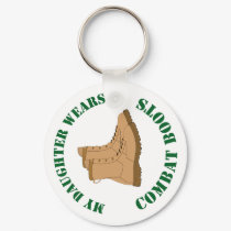 My Daughter Wears Combat Boots - Key Chain keychains by carlj56 My Daughter Wears Combat Boots - Key Chain keychains