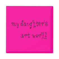 my daughter's      art work! magnets