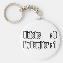 My Daughter's Beating Diabetes Key Chains