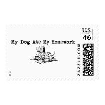 My Dog Ate My Homework postage by LushLaundry My Dog Ate My Homework postage