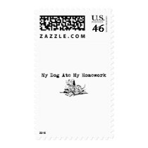 My Dog Ate My Homework postage by LushLaundry My Dog Ate My Homework postage