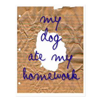 Dog Ate My Homework Cards | Zazzle