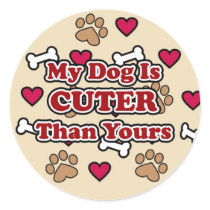 My Dog is Cuter Than Yours Stickers