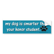 My Dog is Smarter Than.... bumper stickers
