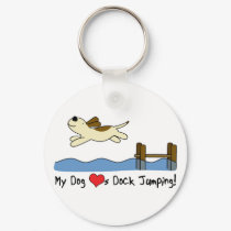 My Dog Loves Dock Jumping Keychain