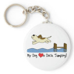 My Dog Loves Dock Jumping Keychain