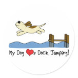 My Dog Loves Dock Jumping stickers