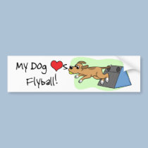 My Dog Loves Flyball Bumper Sticker bumper stickers