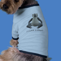 My Dog Loves Lemurs Doggie T-shirt