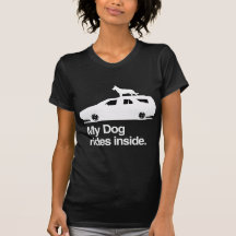 My dog rides inside -.png t shirts