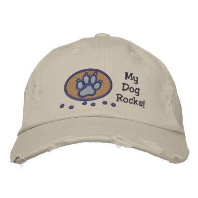 My Dog Rocks Embroidery on Hat Embroidered Hat