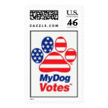My Dog Votes In The USA Stamp