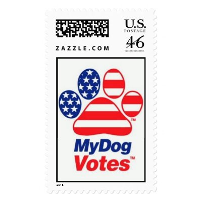 My Dog Votes In The USA Stamp by MyDogVotes