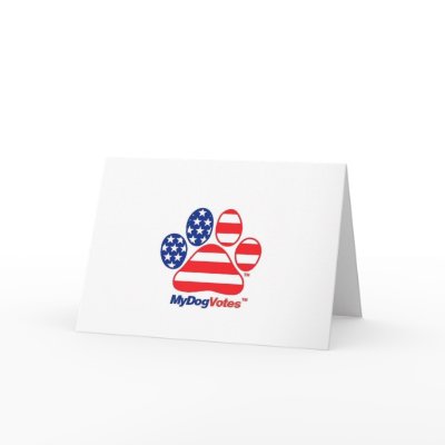 My Dog Votes USA Notecards by MyDogVotes