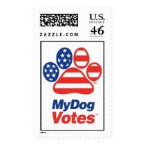My Dog Votes USA Stamp