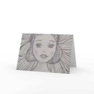 My drawing of snow white doll card