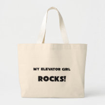 MY Elevator Girl ROCKS! Tote Bags