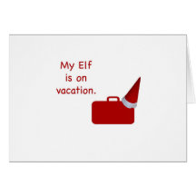 My Elf is on vacation products Cards
