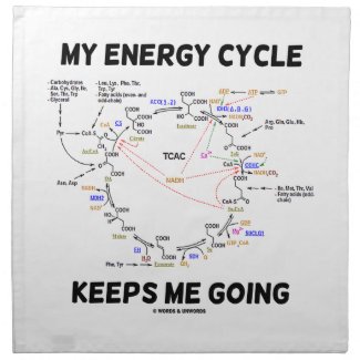 My Energy Cycle Keeps Me Going (Krebs Cycle) Cloth Napkins