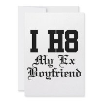 my exboyfriend custom invitations