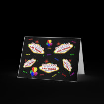 My Fabulous Las Vegas Birthday Party Card