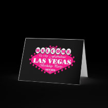My Fabulous Las Vegas Birthday Party Card Pink