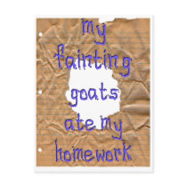 My Fainting Goats Ate My Homework postcards