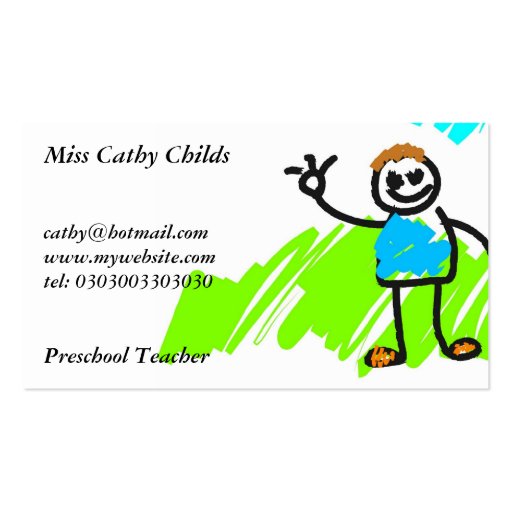 My Family Business Card (front side)