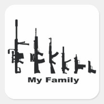 My Family (I Love Guns) Stickers