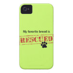 My Favorite Breed Is Rescued iPhone 4 Case-Mate Cases