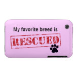 My Favorite Breed Is Rescued Case-Mate iPhone 3 Cases