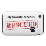 My Favorite Breed Is Rescued iPhone 3 Tough Covers