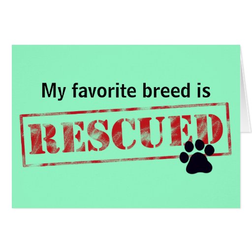 My Favorite Breed Is Rescued Greeting Card