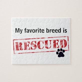 My Favorite Breed Is Rescued Jigsaw Puzzles