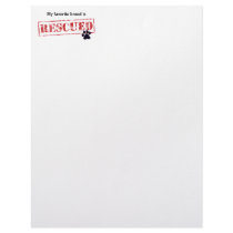 My Favorite Breed Is Rescued Customized Letterhead