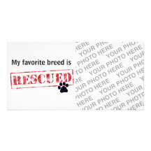 My Favorite Breed Is Rescued Picture Card