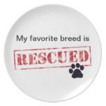 My Favorite Breed Is Rescued Dinner Plate