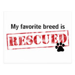 My Favorite Breed Is Rescued Postcards