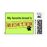 My Favorite Breed Is Rescued Stamp