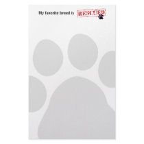My Favorite Breed Is Rescued Personalized Stationery