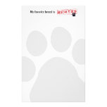 My Favorite Breed Is Rescued Personalized Stationery