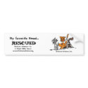 My favorite Breed....., RESCUED bumper stickers