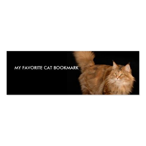 My Favorite Cat Bookmark Business Cards