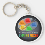 My Favorite Color Is Cement Mixer Truck Key Chain